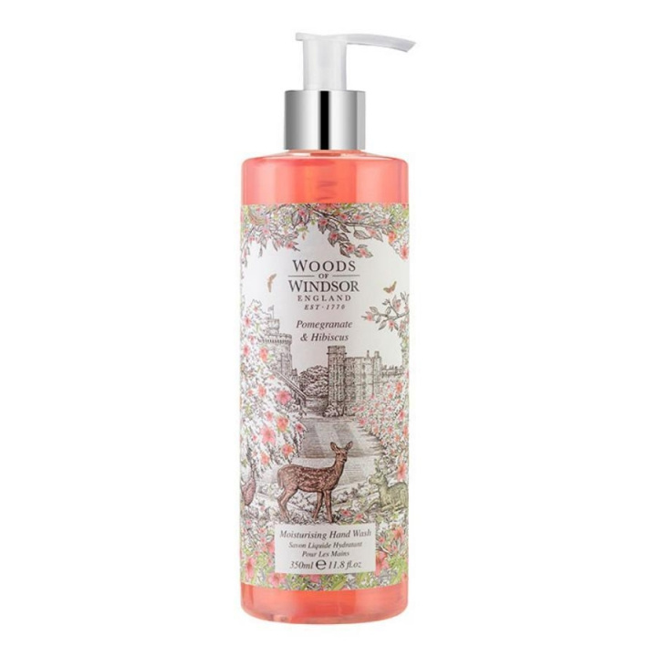 Woods of Windsor Pomegranate & Hibiscus Moisturizing Hand Wash 350ml i gruppen SKÖNHET & HÄLSA / Hudvård / Kroppsvård / Bad & Duschcreme hos TP E-commerce Nordic AB (C22949)