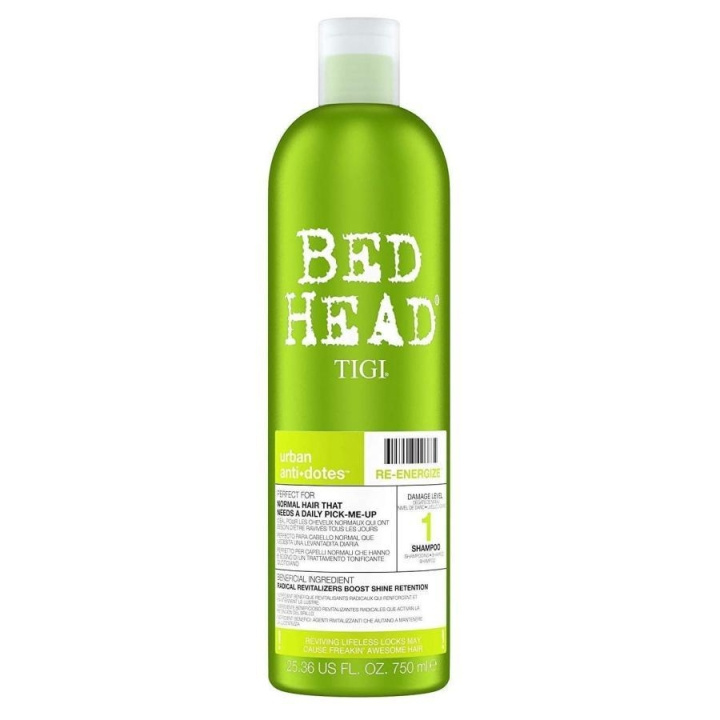 TIGI Bed Head Re-energize Shampoo 750ml i gruppen SKÖNHET & HÄLSA / Hår & Styling / Hårvårdsprodukter / Schampo hos TP E-commerce Nordic AB (C23045)