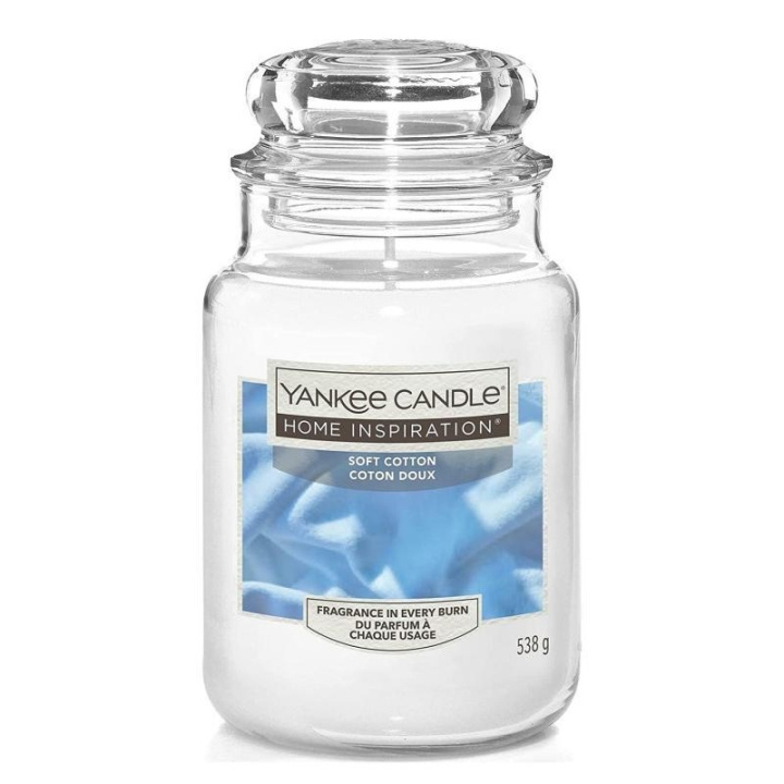 Yankee Candle Home Inspiration Large Soft Cotton 538g i gruppen SKÖNHET & HÄLSA / Doft & Parfym / Övrig doft / Doftljus hos TP E-commerce Nordic AB (C23051)