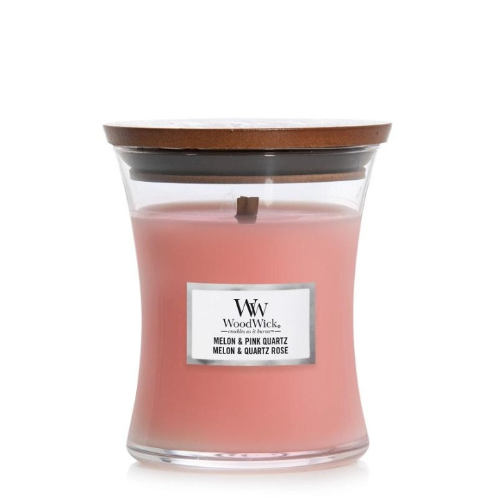 Övrigt WoodWick Medium - Melon & Pink Quartz i gruppen SKÖNHET & HÄLSA / Doft & Parfym / Övrig doft / Doftljus hos TP E-commerce Nordic AB (C23053)