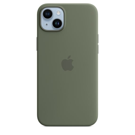 Apple Iphone 14 Plus Silicone Case With Magsafe - Olive i gruppen SMARTPHONE & SURFPLATTOR / Mobilskydd / Apple / iPhone 14 hos TP E-commerce Nordic AB (C23086)