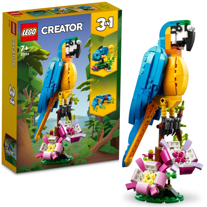 LEGO Creator - Exotisk Papegoja 31136 i gruppen LEKSAKER, BARN- & BABYPRODUKTER / Leksaker / Byggleksaker / Lego hos TP E-commerce Nordic AB (C23273)