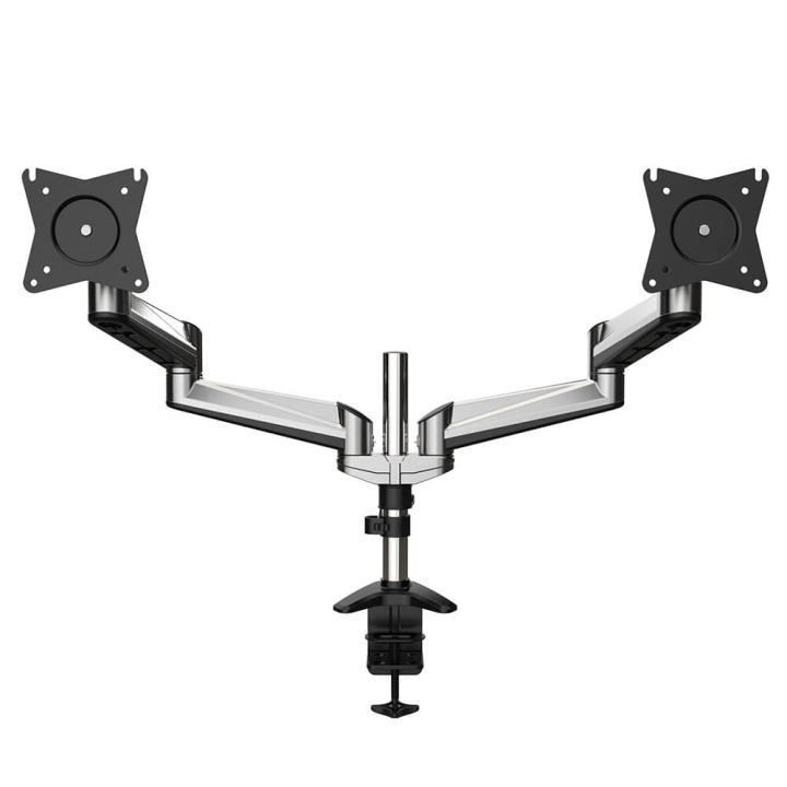 desire2 Monitor Arm Duo Aluminium Gas i gruppen DATORER & KRINGUTRUSTNING / Datorskärmar & Tillbehör / Monitorarmar & fästen hos TP E-commerce Nordic AB (C23573)