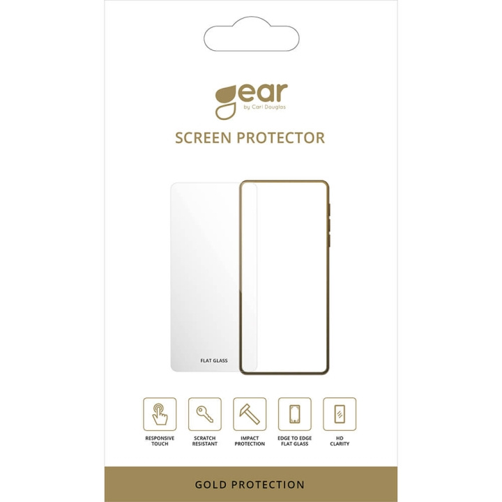 Gear Glass Prot. Flat Case Friendly 2.5D GOLD SAMSUNG GALAXY A14 5G/A14 4G i gruppen SMARTPHONE & SURFPLATTOR / Mobilskydd / Samsung hos TP E-commerce Nordic AB (C23580)