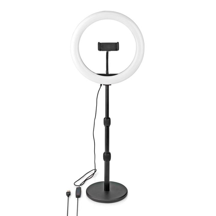Nedis Ringljus | 10 inch | 120 LED\'s | 2700 - 6700 K | Skrivbord | Svart i gruppen HEMELEKTRONIK / Foto & Video / Fotoutrustning / Ring light & Fotobelysning hos TP E-commerce Nordic AB (C23654)
