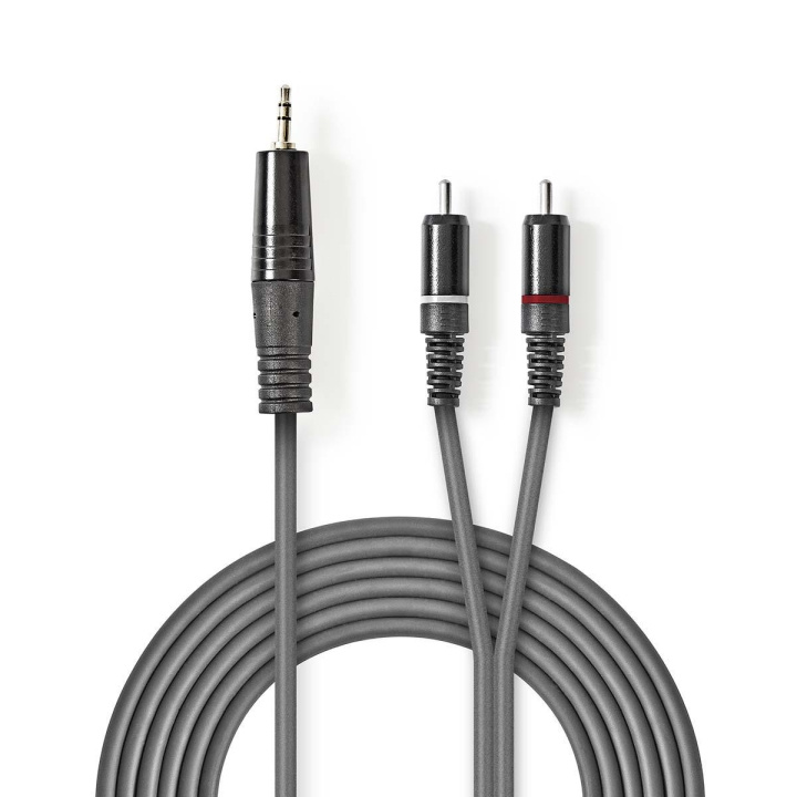 Nedis Stereoljudkabel | 3.5 mm Hane | 2x RCA Hane | Nickelplaterad | 1.50 m | Rund | Mörkgrå | Kartonghylsa i gruppen HEMELEKTRONIK / Ljud & Bild / Högtalare & Tillbehör / Tillbehör hos TP E-commerce Nordic AB (C23807)