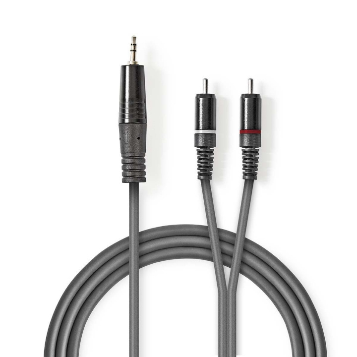 Nedis Stereoljudkabel | 3.5 mm Hane | 2x RCA Hane | Nickelplaterad | 3.00 m | Rund | Mörkgrå | Kartonghylsa i gruppen HEMELEKTRONIK / Ljud & Bild / Högtalare & Tillbehör / Tillbehör hos TP E-commerce Nordic AB (C23808)