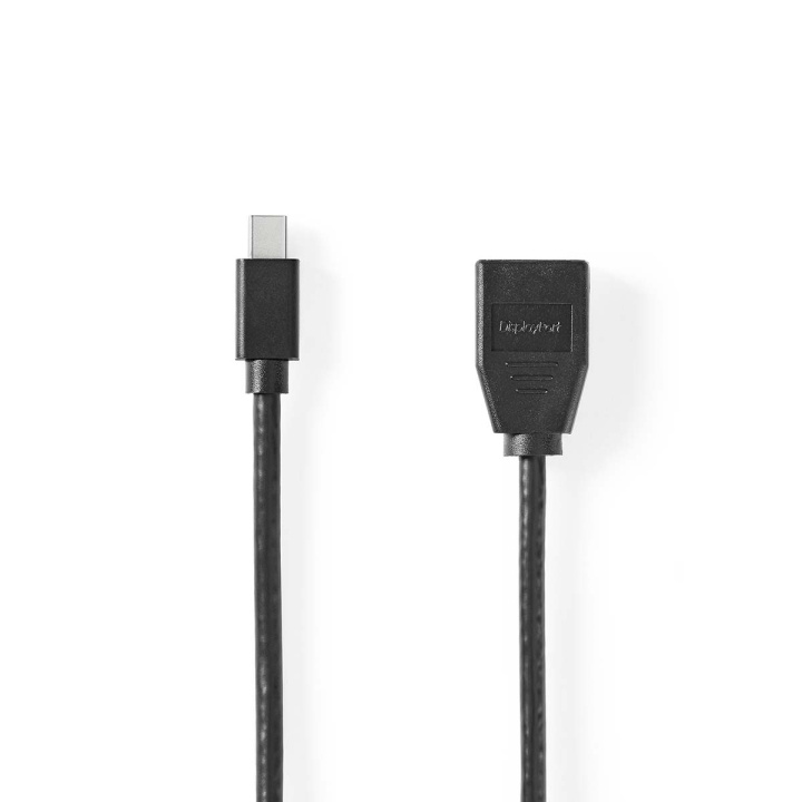 Nedis Mini Displayport-kabel | DisplayPort 1.4 | Mini DisplayPort Hane | DisplayPort Hona | 48 Gbps | Nickelplaterad | 0.20 m | Rund | PVC | Svart | Blister i gruppen DATORER & KRINGUTRUSTNING / Datorkablar / DisplayPort / Kablar hos TP E-commerce Nordic AB (C23843)