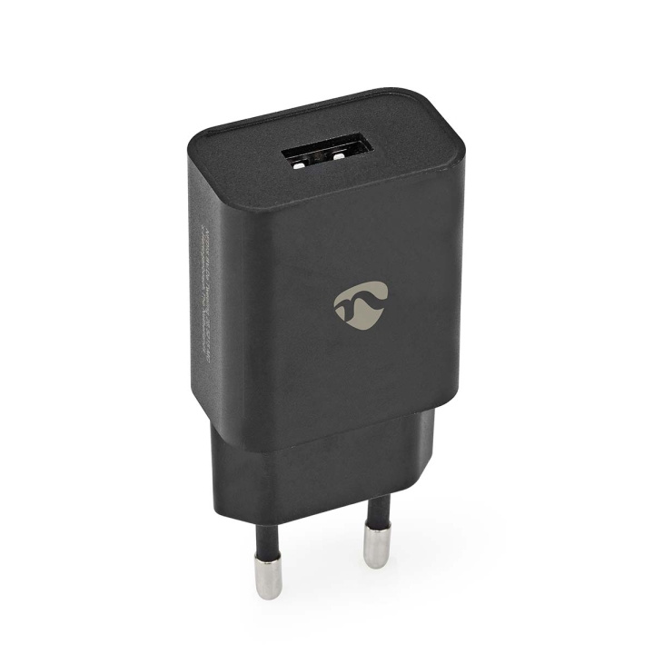 Nedis Väggladdare | 12 W | Snabbladdnings funktion | 1x 2.4 A A | Antal utgångar: 1 | USB-A | Utan kabel | Single Voltage Output | Svart i gruppen SMARTPHONE & SURFPLATTOR / Laddare & Kablar / Väggladdare / Väggladdare USB hos TP E-commerce Nordic AB (C23927)