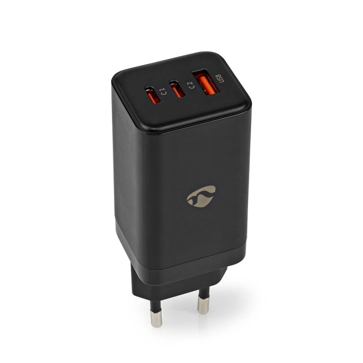 Nedis Väggladdare | 65 W | GaN | PD3.0 18W / PD3.0 20W / PD3.0 27W / PD3.0 36W / PD3.0 45W / PD3.0 60W / PD3.0 65W / QC3.0 | Snabbladdnings funktion | 3.0 / 3.25 A A | Antal utgångar: 3 | USB-A / 2x USB-C™ | Automatiskt val av Spänning | Svart i gruppen SMARTPHONE & SURFPLATTOR / Laddare & Kablar / Väggladdare / Väggladdare USB hos TP E-commerce Nordic AB (C23938)