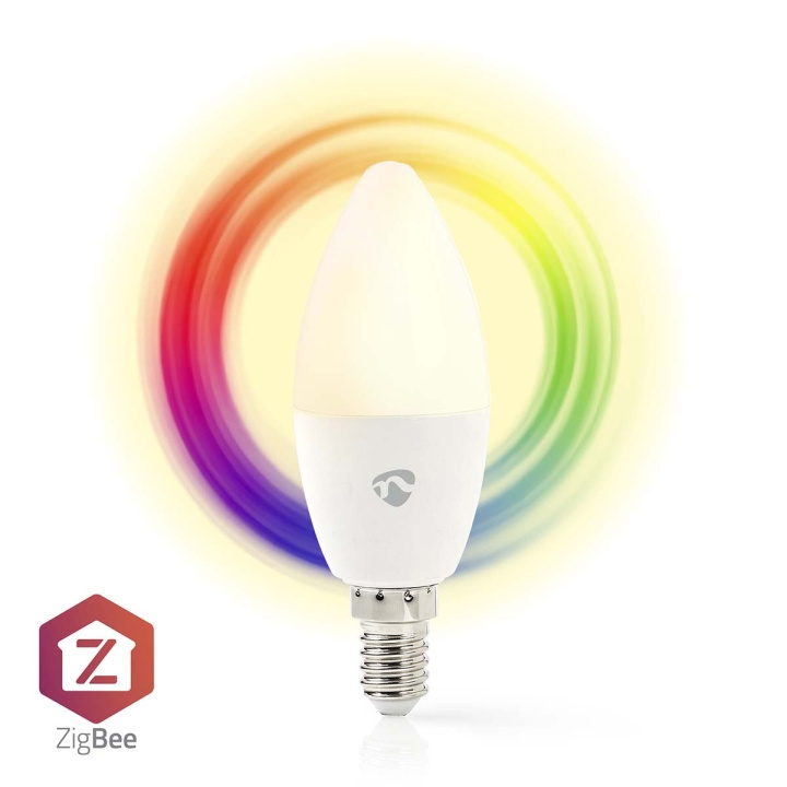 Nedis SmartLife Full Färg Glödlampa | Zigbee 3.0 | E14 | 470 lm | 4.9 W | RGB / Varm till cool vit | 2200 - 6500 K | Android™ / IOS | Ljus | 1 st i gruppen HEM, HUSHÅLL & TRÄDGÅRD / Smarta hem / Smart belysning hos TP E-commerce Nordic AB (C23988)