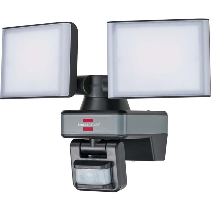 Brennenstuhl Connect WiFi LED Duo spotlight WFD 3050 P (LED utomhusspotlight 30W, 3500lm, IP54, olika ljusfunktioner styrbara via app, med rörelsedetektor) i gruppen HEM, HUSHÅLL & TRÄDGÅRD / El & Belysning / Utomhusbelysning / Fasadbelysning / Fasadbelysning med rörelsesensor hos TP E-commerce Nordic AB (C24118)