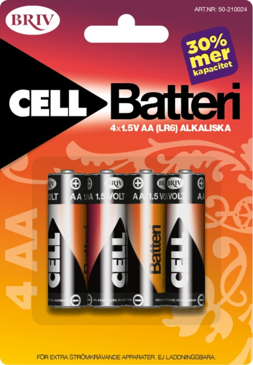 Batteri AA LR6 - 4-pack, 1/12/96 i gruppen HEMELEKTRONIK / Batterier & Laddare / Batterier / AA hos TP E-commerce Nordic AB (C24201)