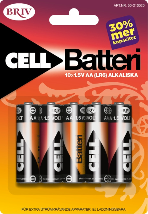 Batteri AA LR6 - 10-pack, 1/6/48 i gruppen HEMELEKTRONIK / Batterier & Laddare / Batterier / AA hos TP E-commerce Nordic AB (C24202)