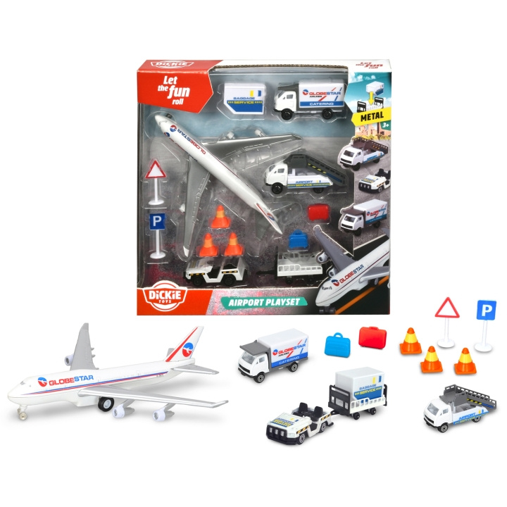 Dickie Flygplats Lekset i gruppen LEKSAKER, BARN- & BABYPRODUKTER / Leksaker / Leksaksbilar & andra fordon hos TP E-commerce Nordic AB (C24944)