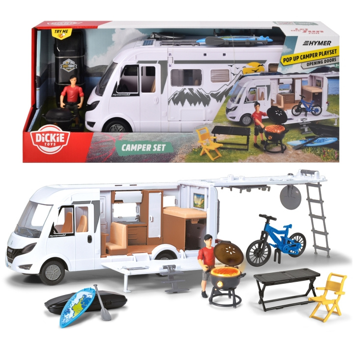 Dickie Hymer Campingset i gruppen LEKSAKER, BARN- & BABYPRODUKTER / Leksaker / Leksaksbilar & andra fordon hos TP E-commerce Nordic AB (C24945)