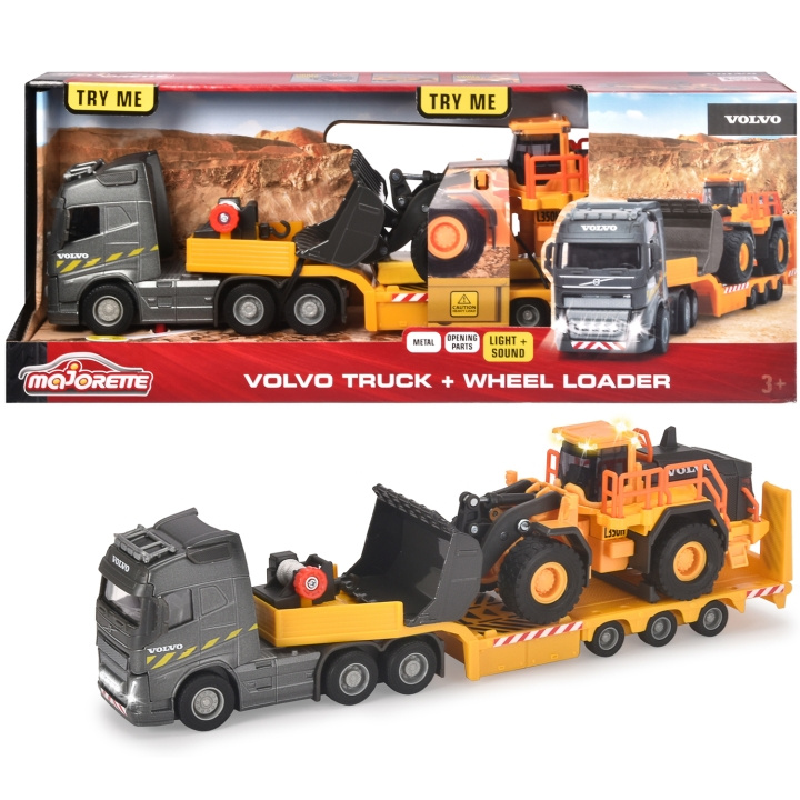 Majorette Volvo FH-16 Lastbil med L350H Hjullastare i gruppen LEKSAKER, BARN- & BABYPRODUKTER / Leksaker / Leksaksbilar & andra fordon hos TP E-commerce Nordic AB (C24950)