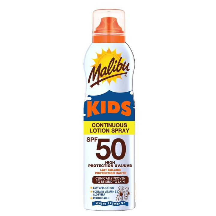 Malibu Sun Kids Continuous Lotion Spray SPF50 175ml i gruppen SKÖNHET & HÄLSA / Hudvård / Solskydd & Tanning / Solskydd hos TP E-commerce Nordic AB (C25256)