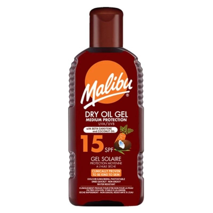 Malibu Dry Oil Gel SPF15 with Carotene & Coconut Oil 200ml i gruppen SKÖNHET & HÄLSA / Hudvård / Solskydd & Tanning / Solskydd hos TP E-commerce Nordic AB (C25259)