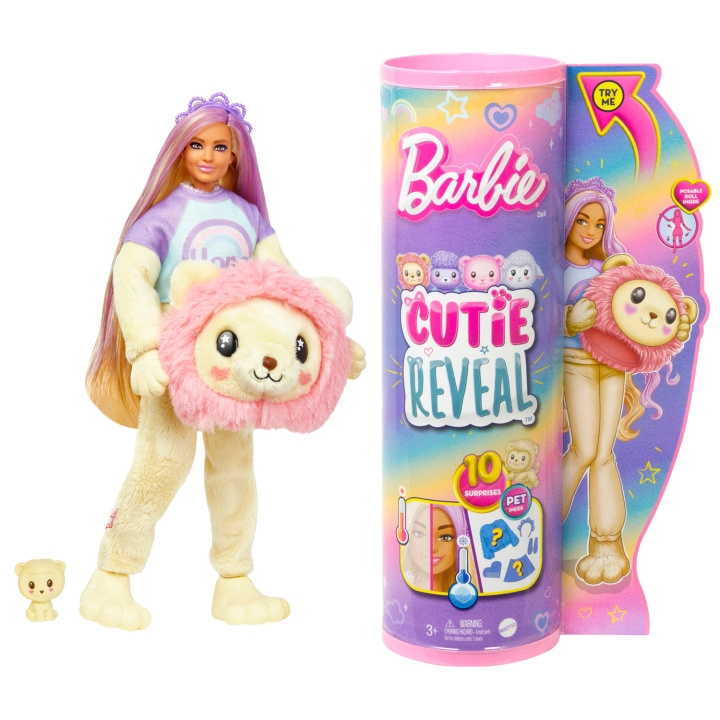 Barbie Cutie Reveal Barbie Cozy Lion Tee i gruppen LEKSAKER, BARN- & BABYPRODUKTER / Leksaker / Dockor & Tillbehör hos TP E-commerce Nordic AB (C25304)