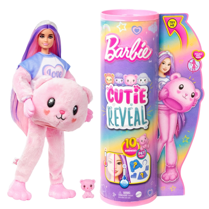 Barbie Cutie Reveal Barbie Cozy Teddy Tee i gruppen LEKSAKER, BARN- & BABYPRODUKTER / Leksaker / Dockor & Tillbehör hos TP E-commerce Nordic AB (C25306)