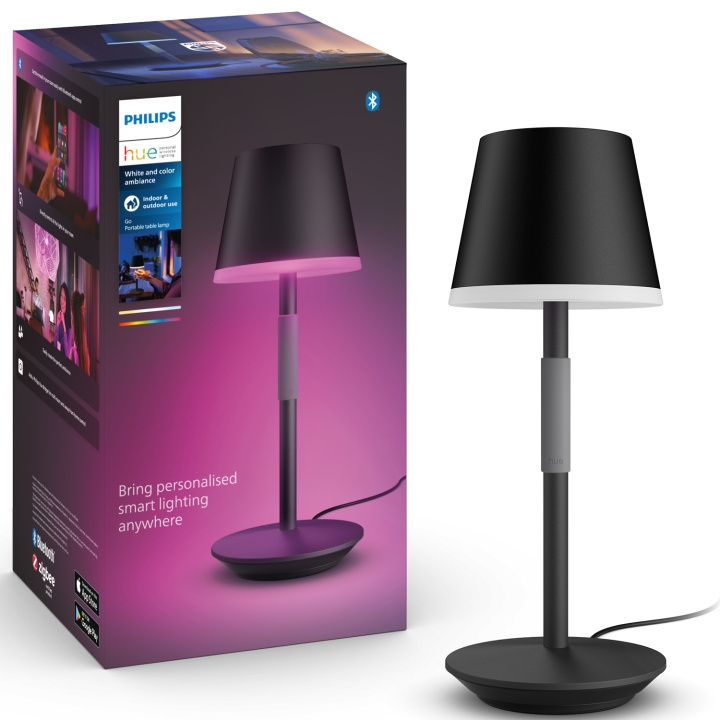 Philips Hue Go Portabel bordslampa Svart/Mörkgrå i gruppen HEMELEKTRONIK / Belysning / Bordslampor hos TP E-commerce Nordic AB (C25376)