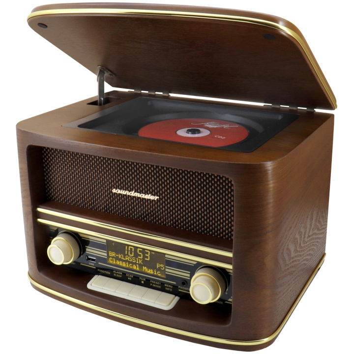 Soundmaster Musik-anläggning CD Radio Bluetooth Retro-design NR961 Trä i gruppen HEMELEKTRONIK / Ljud & Bild / Hemmabio, HiFi & Bärbart / Kompaktstereo & Skivspelare hos TP E-commerce Nordic AB (C25392)