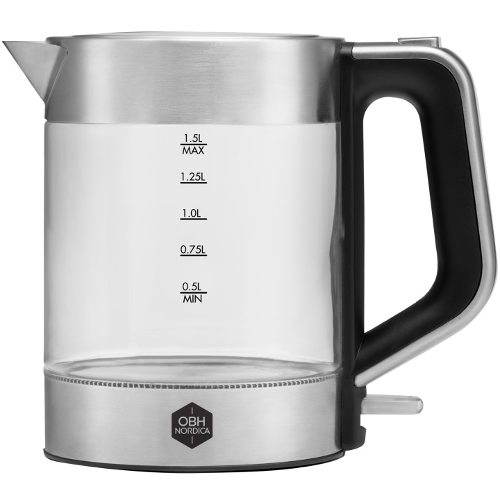 OBH Nordica Vattenkokare Venice glass kettle 1,5 l. cordless 6418 i gruppen HEM, HUSHÅLL & TRÄDGÅRD / Hushållsmaskiner / Vatten & Juice / Vattenkokare hos TP E-commerce Nordic AB (C25538)