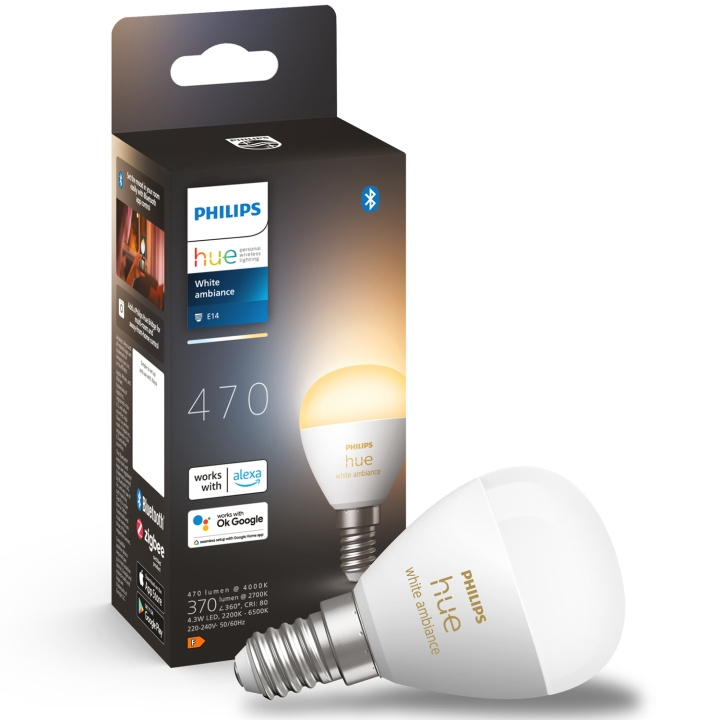 Philips Hue White Ambiance E14 Klot 470 lm 1-pack i gruppen HEMELEKTRONIK / Belysning / LED-lampor hos TP E-commerce Nordic AB (C25632)