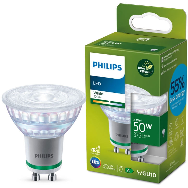 Philips LED GU10 Spot 50W 375lm 3000K Energiklass A i gruppen HEMELEKTRONIK / Belysning / LED-lampor hos TP E-commerce Nordic AB (C25635)