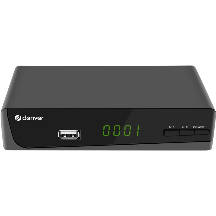 Denver DVB-T2-Box H.265 FTA Boxer USB media-ingång i gruppen HEMELEKTRONIK / Ljud & Bild / TV & Tillbehör / Marksänd/TV-Boxer hos TP E-commerce Nordic AB (C25666)