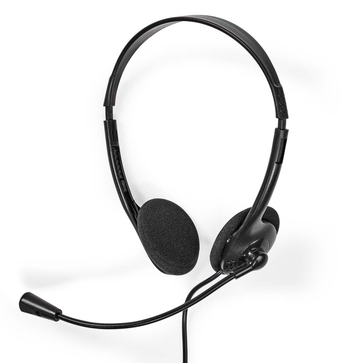 Nedis PC headset | On-Ear | Stereo | USB Type-A / USB Type-C™ | Vikbara Mikrofon | Svart i gruppen DATORER & KRINGUTRUSTNING / Datortillbehör / Headset hos TP E-commerce Nordic AB (C25673)
