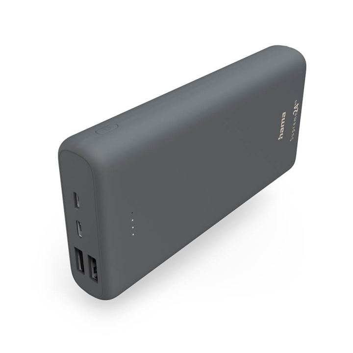 Hama Powerbank Supreme 24000mAh Grå i gruppen SMARTPHONE & SURFPLATTOR / Laddare & Kablar / Powerbanks hos TP E-commerce Nordic AB (C25747)