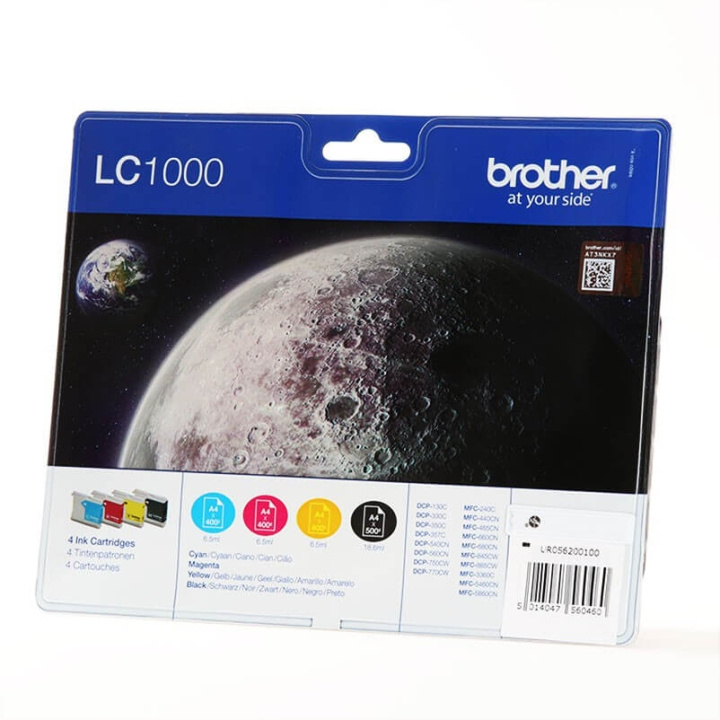 Brother Bläck LC1000VALBPDR LC-1000 Multipack i gruppen DATORER & KRINGUTRUSTNING / Skrivare & Tillbehör / Bläck & Toner / Bläckpatroner / Brother hos TP E-commerce Nordic AB (C26005)