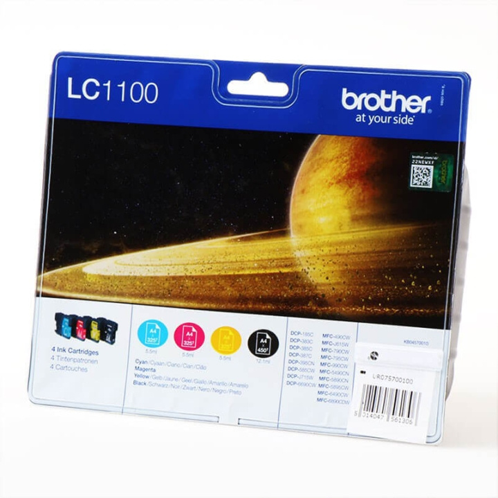 Brother Bläck LC1100VALBPDR LC-1100 Multipack i gruppen DATORER & KRINGUTRUSTNING / Skrivare & Tillbehör / Bläck & Toner / Toner / Brother hos TP E-commerce Nordic AB (C26017)