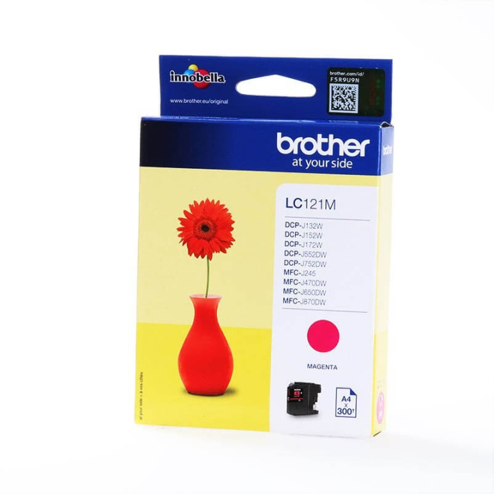 Brother Bläck LC121M LC-121 Magenta i gruppen DATORER & KRINGUTRUSTNING / Skrivare & Tillbehör / Bläck & Toner / Toner / Brother hos TP E-commerce Nordic AB (C26021)