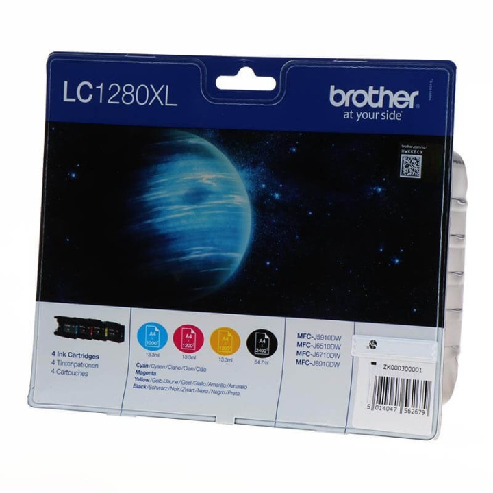 Brother Bläck LC1280XLVALBPDR LC-1280XL Multipack i gruppen DATORER & KRINGUTRUSTNING / Skrivare & Tillbehör / Bläck & Toner / Toner / Brother hos TP E-commerce Nordic AB (C26053)