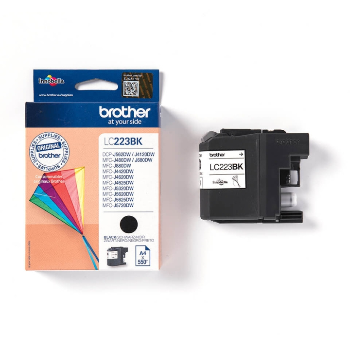 Brother Bläck LC223BK LC-223 Svart i gruppen DATORER & KRINGUTRUSTNING / Skrivare & Tillbehör / Bläck & Toner / Toner / Brother hos TP E-commerce Nordic AB (C26066)