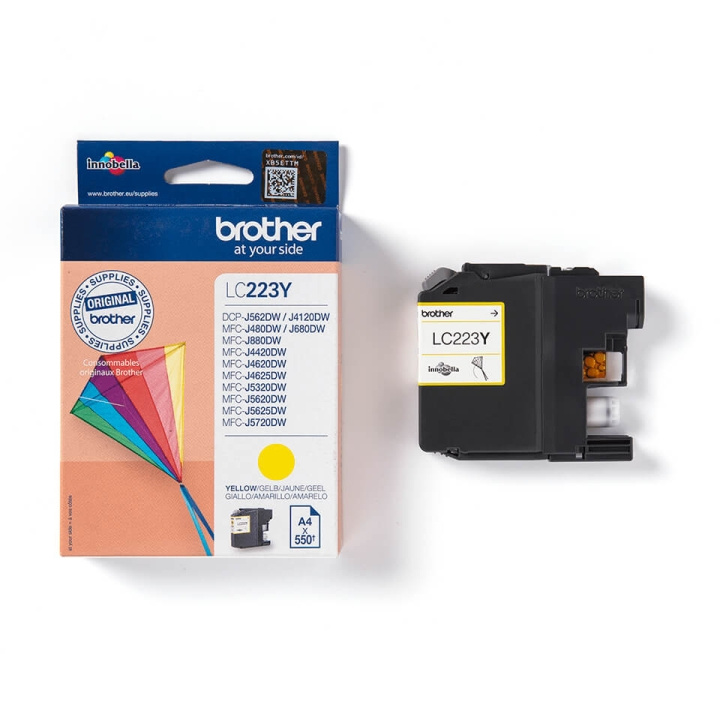 Brother Bläck LC223Y LC-223 Gul i gruppen DATORER & KRINGUTRUSTNING / Skrivare & Tillbehör / Bläck & Toner / Toner / Brother hos TP E-commerce Nordic AB (C26070)