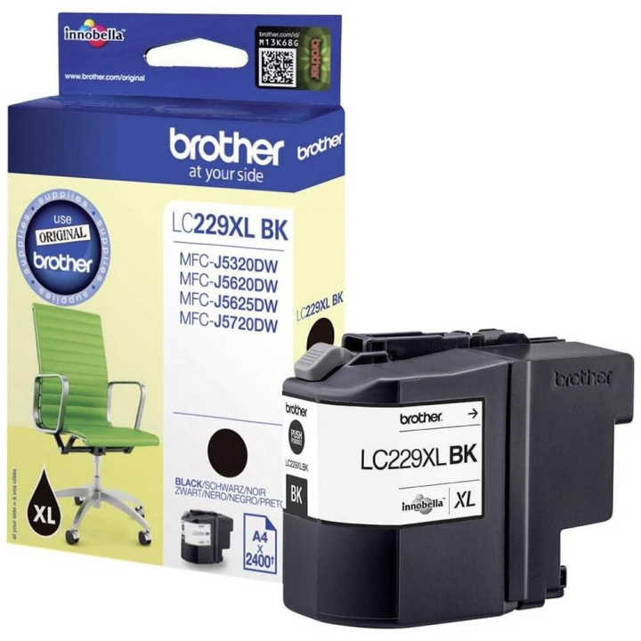 Brother Bläck LC229XLBK LC-229XL Svart i gruppen DATORER & KRINGUTRUSTNING / Skrivare & Tillbehör / Bläck & Toner / Toner / Brother hos TP E-commerce Nordic AB (C26076)