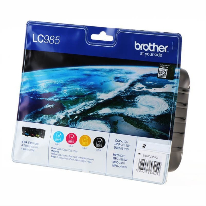 Brother Bläck LC985VALBPDR LC-985 Multipack i gruppen DATORER & KRINGUTRUSTNING / Skrivare & Tillbehör / Bläck & Toner / Toner / Brother hos TP E-commerce Nordic AB (C26145)