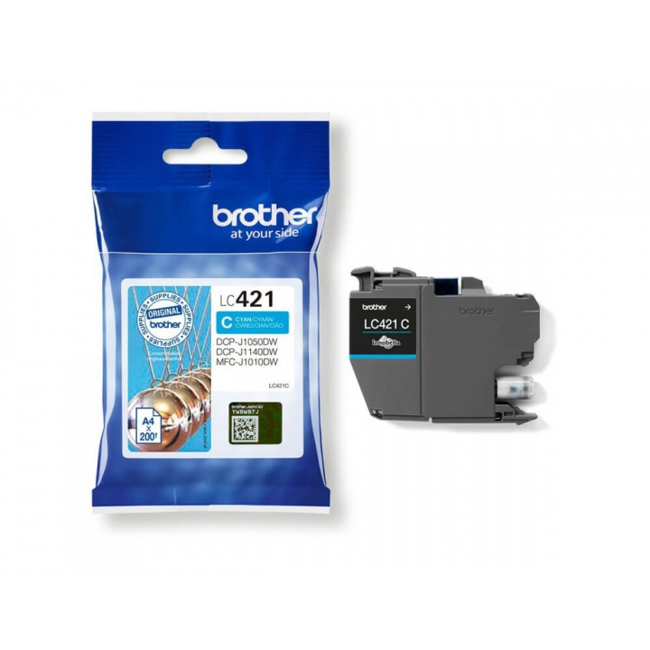 Brother Bläck LC421C LC-421 Cyan i gruppen DATORER & KRINGUTRUSTNING / Skrivare & Tillbehör / Bläck & Toner / Toner / Brother hos TP E-commerce Nordic AB (C26148)