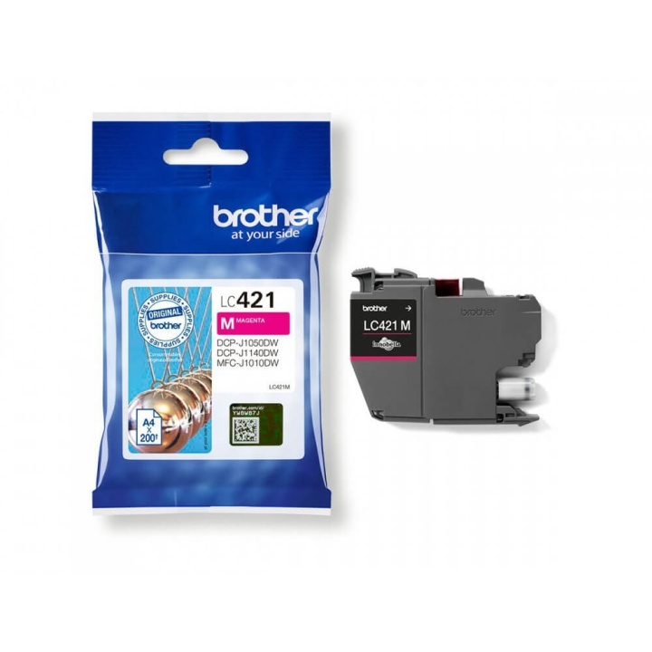 Brother Bläck LC421M LC-421 Magenta i gruppen DATORER & KRINGUTRUSTNING / Skrivare & Tillbehör / Bläck & Toner / Toner / Brother hos TP E-commerce Nordic AB (C26149)