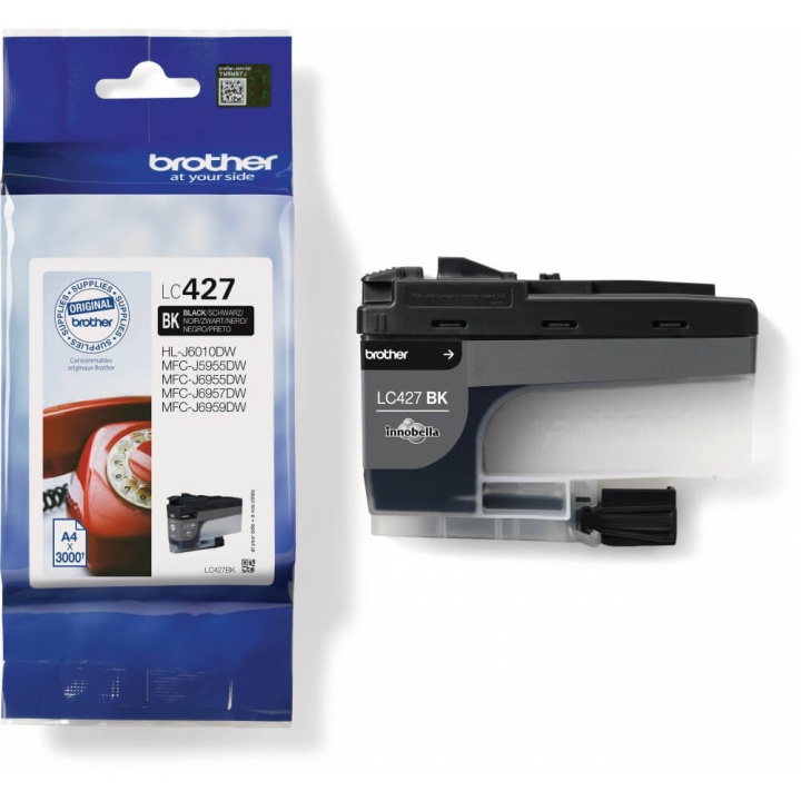 Brother Bläck LC427BK LC-427 Svart i gruppen DATORER & KRINGUTRUSTNING / Skrivare & Tillbehör / Bläck & Toner / Toner / Brother hos TP E-commerce Nordic AB (C26158)