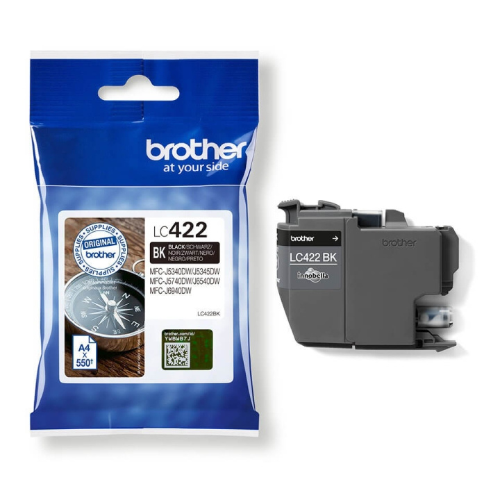 Brother Bläck LC422BK LC-422 Svart i gruppen DATORER & KRINGUTRUSTNING / Skrivare & Tillbehör / Bläck & Toner / Toner / Brother hos TP E-commerce Nordic AB (C26169)