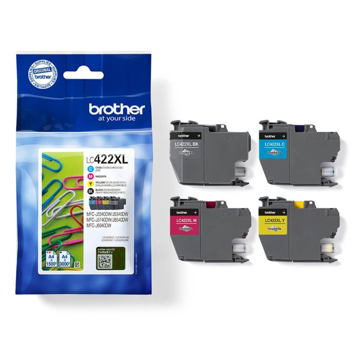 Brother Bläck LC422XLVAL LC-422 Multipack i gruppen DATORER & KRINGUTRUSTNING / Skrivare & Tillbehör / Bläck & Toner / Toner / Brother hos TP E-commerce Nordic AB (C26175)