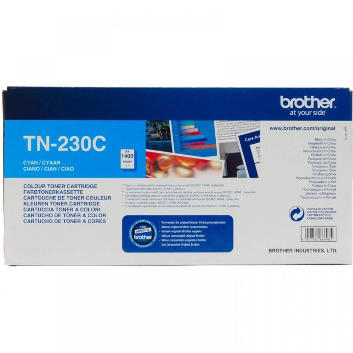 BROTHER Toner TN230C TN-230 Cyan i gruppen DATORER & KRINGUTRUSTNING / Skrivare & Tillbehör / Bläck & Toner / Bläckpatroner / Brother hos TP E-commerce Nordic AB (C26186)