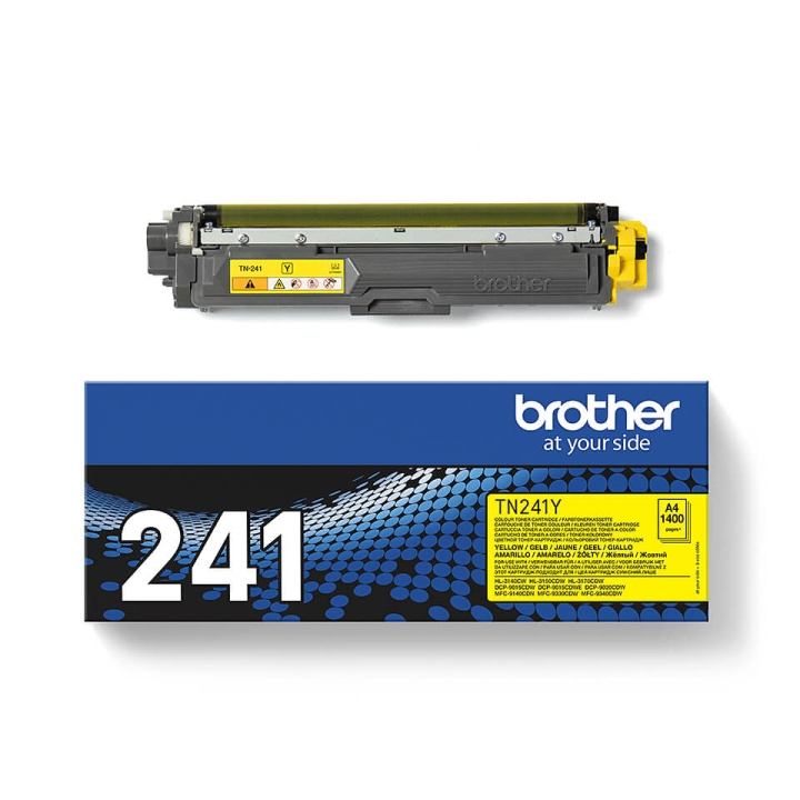 Brother Toner TN241Y TN-241 Gul i gruppen DATORER & KRINGUTRUSTNING / Skrivare & Tillbehör / Bläck & Toner / Toner / Brother hos TP E-commerce Nordic AB (C26195)