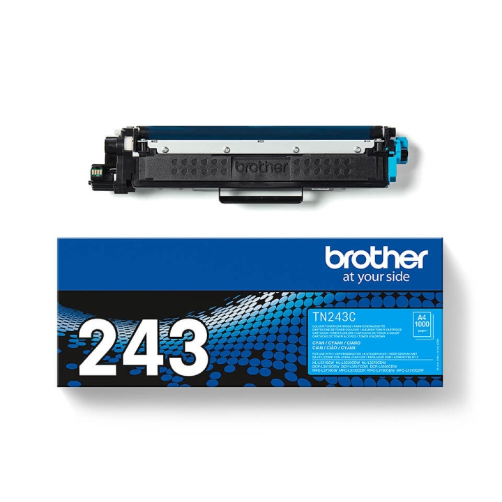 BROTHER Toner TN243C TN-243 Cyan i gruppen DATORER & KRINGUTRUSTNING / Skrivare & Tillbehör / Bläck & Toner / Toner / Brother hos TP E-commerce Nordic AB (C26202)