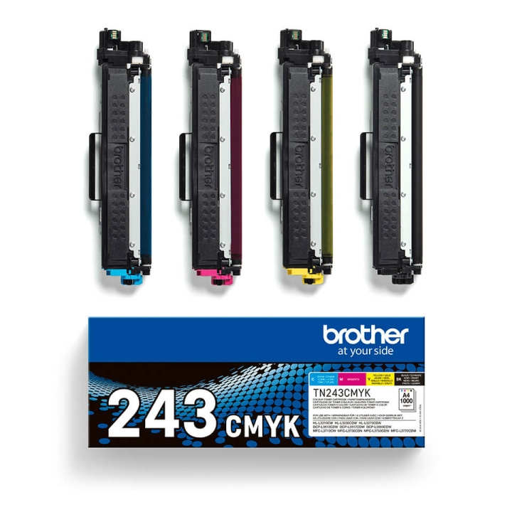 BROTHER Toner TN243CMYK TN-243 Multipack i gruppen DATORER & KRINGUTRUSTNING / Skrivare & Tillbehör / Bläck & Toner / Toner / Brother hos TP E-commerce Nordic AB (C26203)